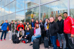Photo of group of young people at Liverpool Airport