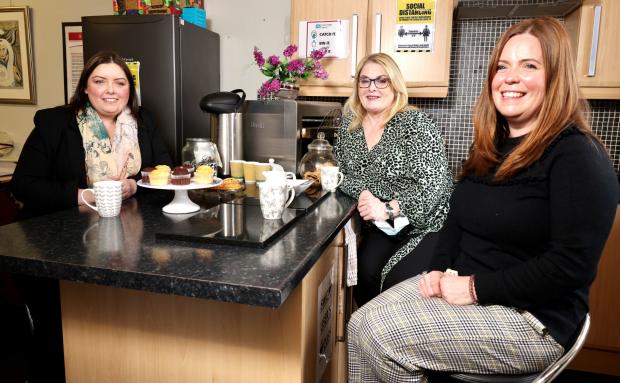 Communities Minister  Deirdre Hargey during a visit to Shankill Women's Centre