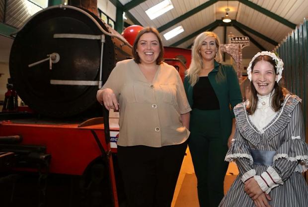 Communities Minister Deirdre Hargey is pictured on a visit to The Designerie in Bushmills who received funding from the Department's Employment & Skills initiative to employ Marketing Officer, Rachel Finlay (also pictured)