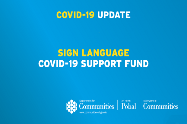 The Sign Language Covid-19 Support Fund opens for applications today and will close on Tuesday 1 December 2020. 