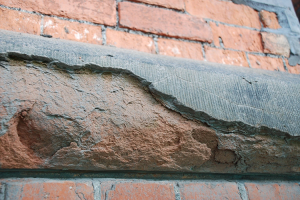 This sandstone has de-laminated, gradually having lost its outer surface