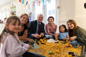 Communities Minister Gordon Lyons pictured at Atlas Women’s Centre, which is being supported through the NI Community Infrastructure Fund.