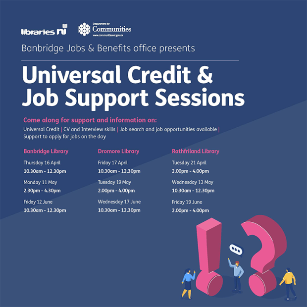 Universal Credit & Job Support Sessions flyer