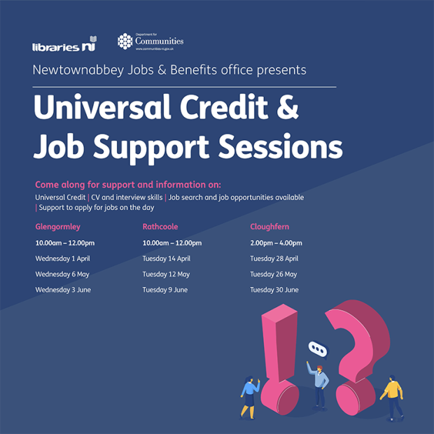 Universal Credit & Job Support Sessions flyer