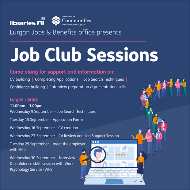 Job Club sessions flyer