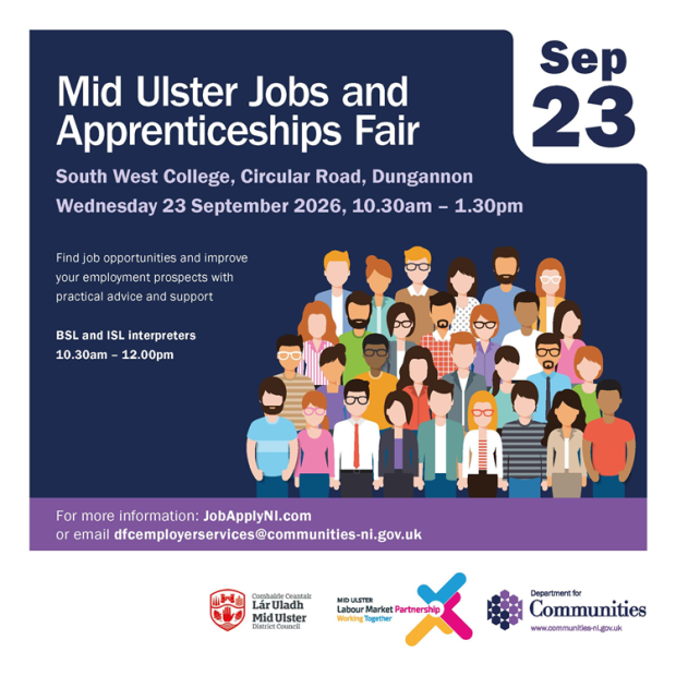 Mid Ulster Jobs and Apprenticeships Fair - 23 September 2026