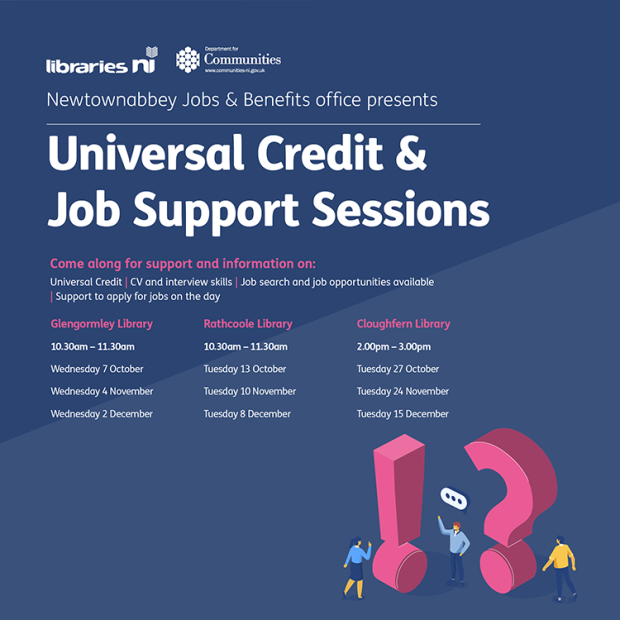 Universal Credit & Job Support Sessions flyer
