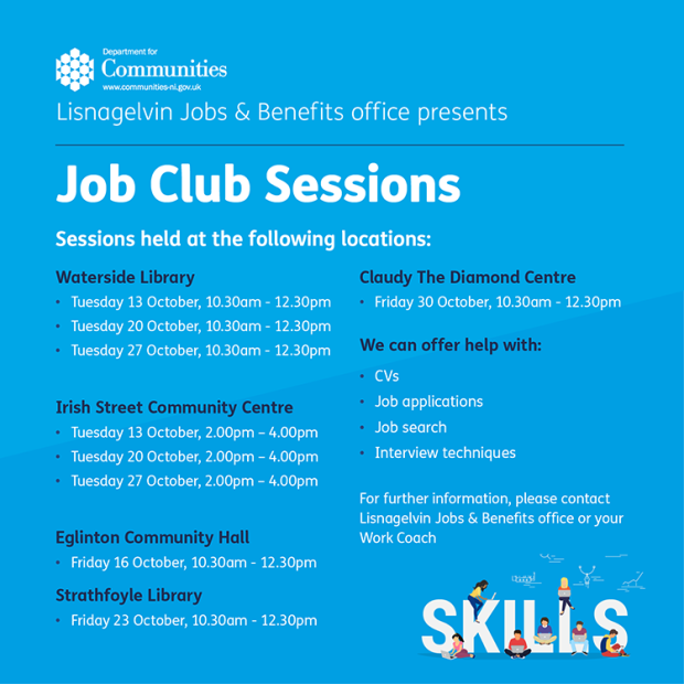 Job Club sessions flyer