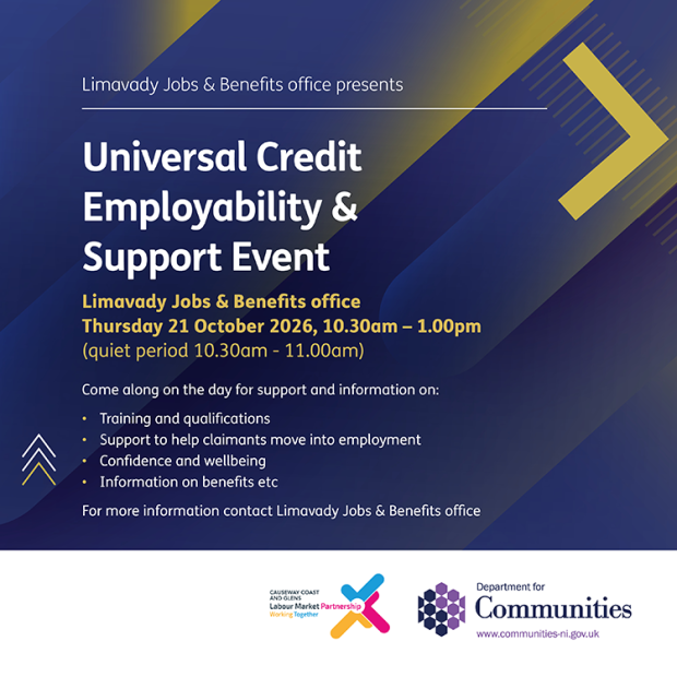 Universal Credit & Job Support Sessions flyer